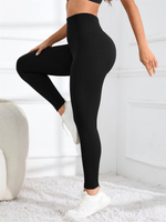 High Waisted Seamless Ribbed Pilates Leggings